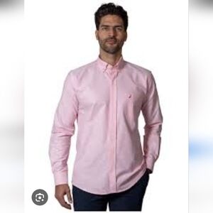 Nautica Vintage Pink Oxford Size 16.5  32/33